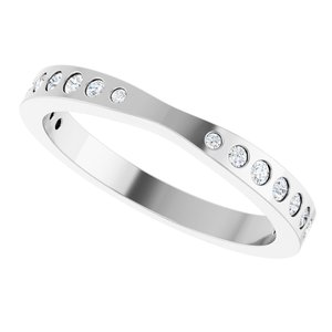 1/4 Ctw Natural Diamond Pinched Contour Band