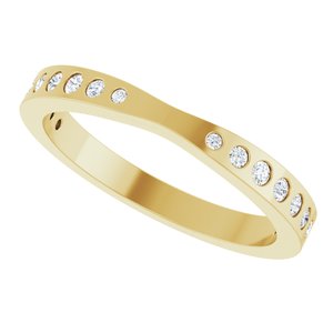 1/4 Ctw Natural Diamond Pinched Contour Band