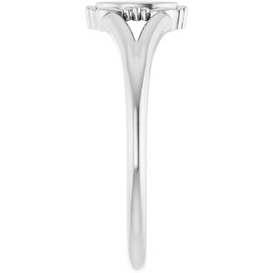 Sterling Silver Engravable Vintage-Inspired Signet Ring – image 4
