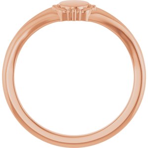 14K Rose Gold Engravable Vintage-Inspired Signet Ring – image 2