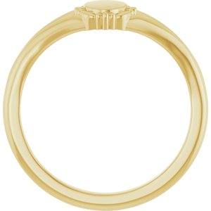 14K Yellow Gold Engravable Vintage-Inspired Signet Ring – image 2