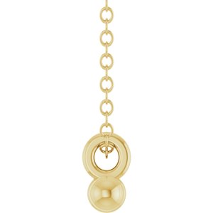 10K Yellow Gold T-Bar 16-18" Necklace – image 3