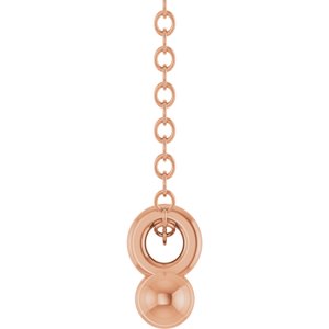 14K Rose Gold T-Bar 16-18" Necklace – image 3