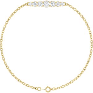 14K Yellow Gold 7/8 CTW Natural Diamond Link Bracelet