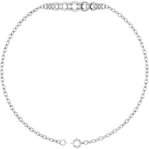 Sterling Silver Round Graduated Link Bracelet Mounting – image 2