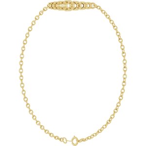 14K Yellow Gold Round Graduated Link Bracelet Mounting – image 4