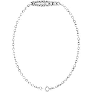 Sterling Silver Round Graduated Link Bracelet Mounting – image 4