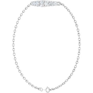 Sterling Silver Round Graduated Link Bracelet Mounting – image 3