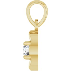 14K Yellow Gold 1/10 CTW Natural Diamond Charm/Pendant – image 3