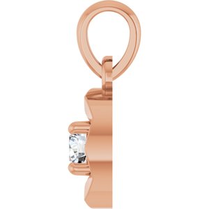 14K Rose Gold 1/10 CTW Lab-Grown Diamond Charm/Pendant – image 3