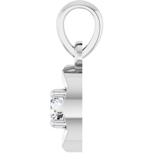 Platinum 1/10 CTW Lab-Grown Diamond Charm/Pendant – image 3