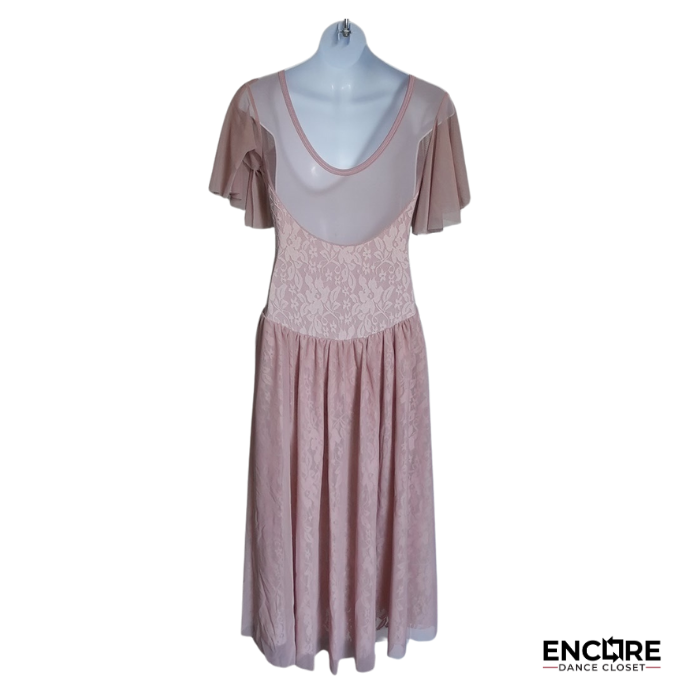 Ethereal Dusty Pink Lyrical Dress