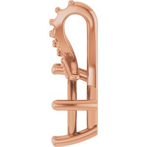 18K Rose Gold 4.5x4.5 mm Square Pendant Mounting – image 6