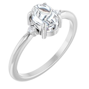 Sterling Silver 7x5 mm Oval Cabochon Ring Mounting