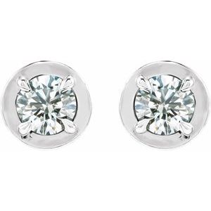 Sterling Silver 1 CTW Lab-Grown Diamond Stud Earrings – image 2