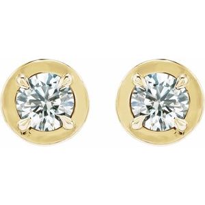 14K Yellow Gold 1 CTW Lab-Grown Diamond Stud Earrings – image 2
