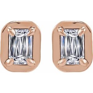 14K Rose Gold 1 1/5 CTW Lab-Grown Diamond Stud Earrings – image 2