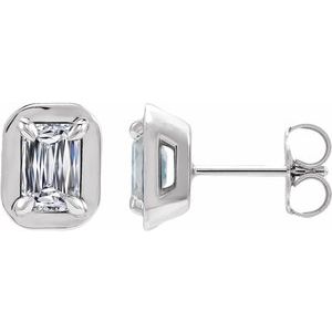 Sterling Silver 1 1/5 CTW Lab-Grown Diamond Stud Earrings