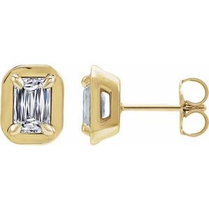 14K Yellow Gold 1 1/5 CTW Lab-Grown Diamond Stud Earrings