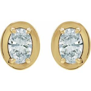 14K Yellow Gold 3/4 CTW Lab-Grown Diamond Stud Earrings – image 2