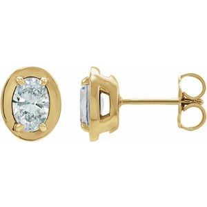 14K Yellow Gold 3/4 CTW Lab-Grown Diamond Stud Earrings