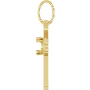 10K Yellow Gold 4.2 mm Round Cross Pendant Mounting – image 6