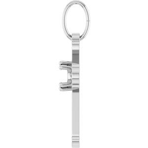 14K White Gold 4.2 mm Round Cross Pendant Mounting – image 6