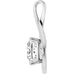 Continuum Sterling Silver 9x9 mm Square Pendant Mounting – image 5