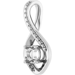 Platinum 5.2 mm Round Pendant Mounting – image 4
