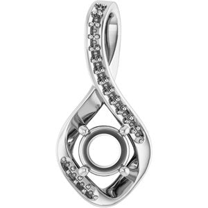 Sterling Silver 5.2 mm Round Pendant Mounting – image 2