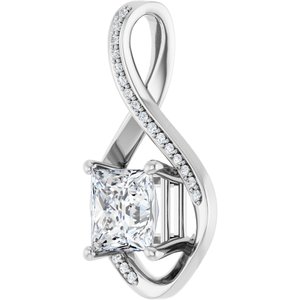 Continuum Sterling Silver 7x7 mm Square Pendant Mounting – image 3