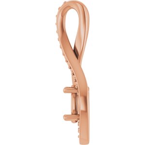 14K Rose Gold 6x4 mm Oval Pendant Mounting – image 6