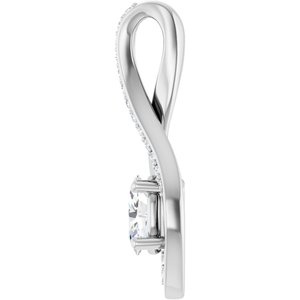14K X1 White Gold 6x4 mm Oval Pendant Mounting – image 5