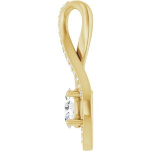 10K Yellow Gold 6x4 mm Oval Pendant Mounting – image 5