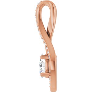 10K Rose Gold 6x4 mm Oval Pendant Mounting – image 5