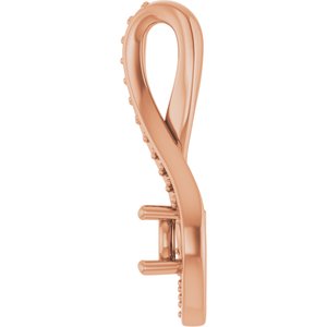 10K Rose Gold 4.1 mm Round Pendant Mounting – image 6
