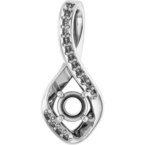 Continuum Sterling Silver 4.1 mm Round Pendant Mounting – image 2