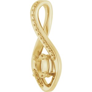 14K Yellow Gold 6x4 mm Oval Pendant Mounting – image 4