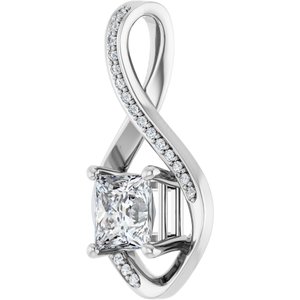 Continuum Sterling Silver 6x6 mm Square Pendant Mounting – image 3