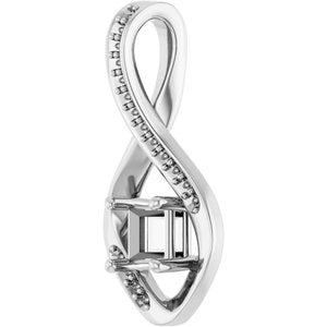 Sterling Silver 4x4 mm Square Pendant Mounting – image 4