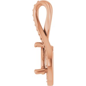 14K Rose Gold 7x5 mm Pear Pendant Mounting – image 6