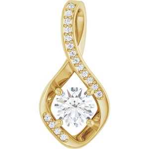14K Yellow Gold 5.8 mm Round Pendant Mounting