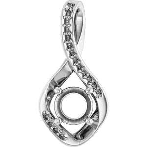 Continuum Sterling Silver 5.8 mm Round Pendant Mounting – image 2
