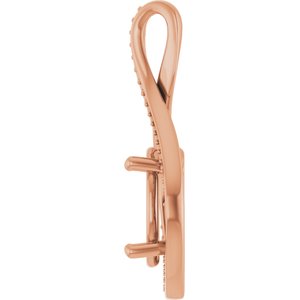 14K Rose Gold 12x10 mm Oval Pendant Mounting – image 6