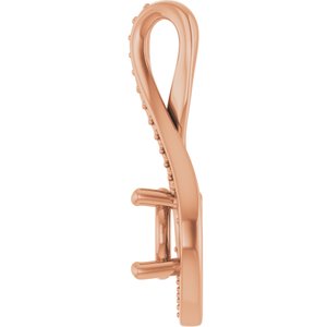 10K Rose Gold 6.5 mm Round Pendant Mounting – image 6