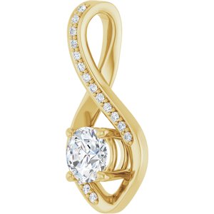 10K Yellow Gold 5.5 mm Round Pendant Mounting – image 3