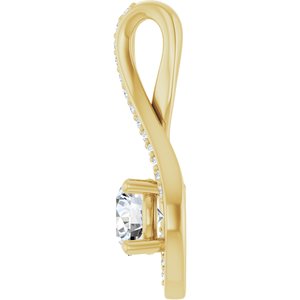 18K Yellow Gold 5.5 mm Round Pendant Mounting – image 5