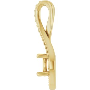 18K Yellow Gold 5.5 mm Round Pendant Mounting – image 6