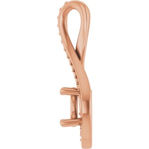 10K Rose Gold 6 mm Round Pendant Mounting – image 6