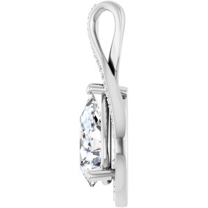 Continuum Sterling Silver 12x8 mm Pear Pendant Mounting – image 5